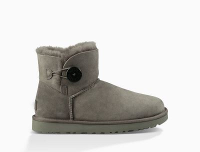 UGG Mini Bailey Button II Womens Boots Grey - AU 670LY